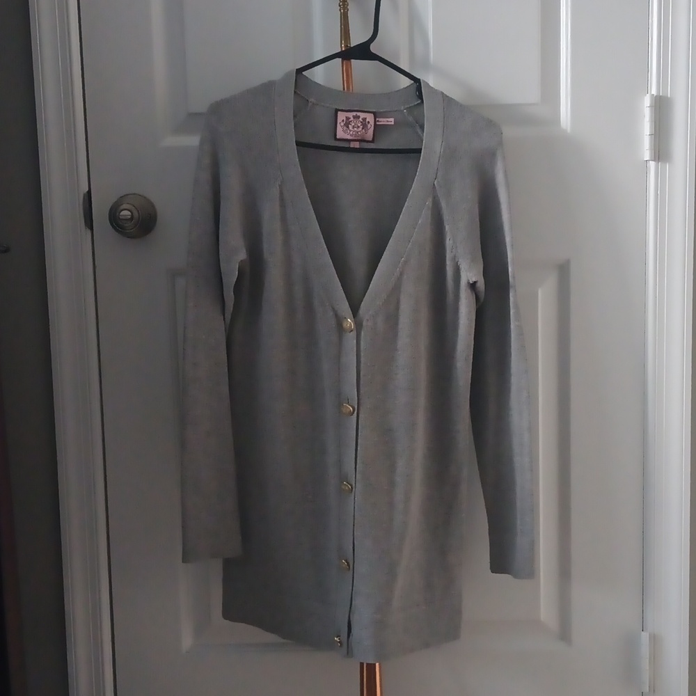 Juicy Couture Gray Cardigan Women's Size Large